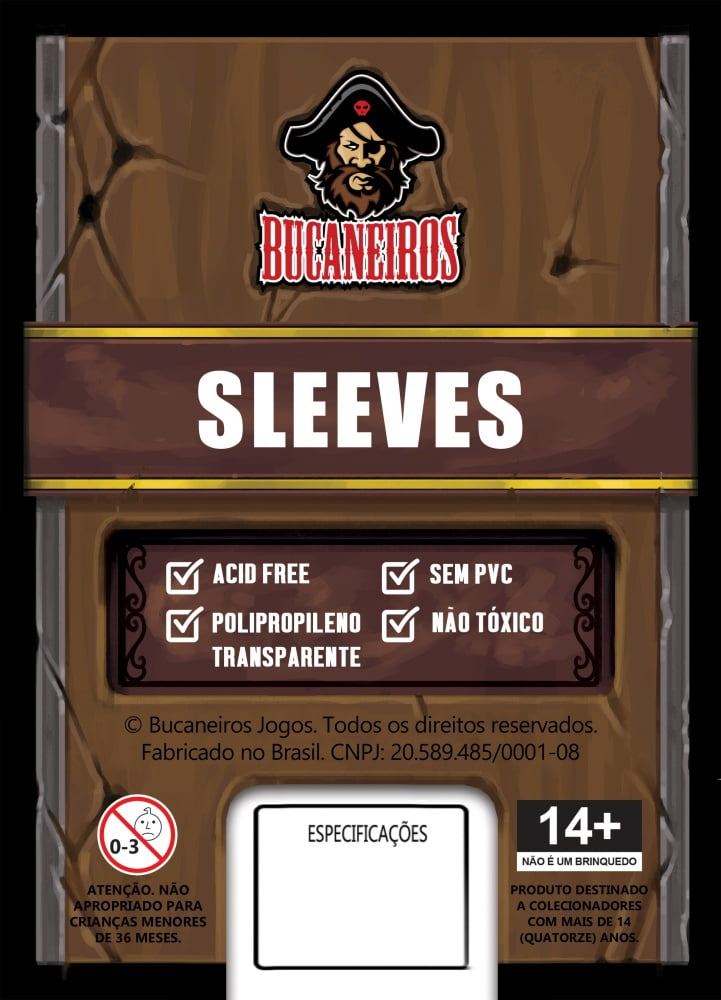 Protetores de cartas (Sleeves) - Bucaneiros Acessórios