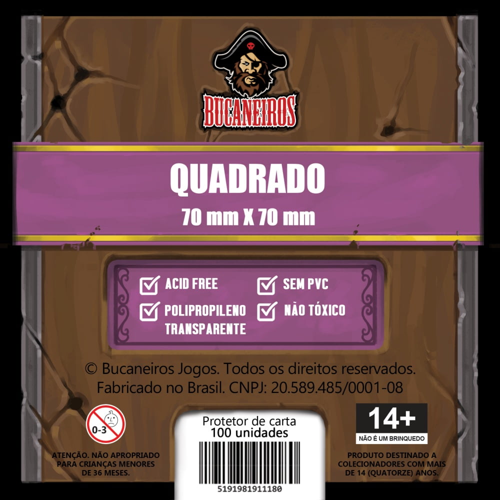 Protetores de cartas (Sleeves) - Bucaneiros Acessórios